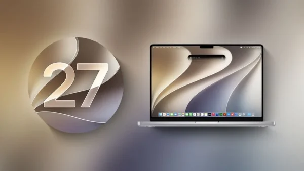macOS-17-Golden-Gate an image of the new macos 27 golden gate logo and a mac